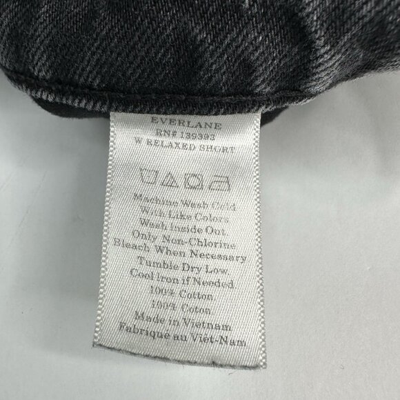 Everlane Women’s Black The Relaxed Denim Cut-Off‎ Jean Shorts 25-29/L5.75 - Picture 6 of 11